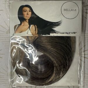 BELLAMI Dark Brown Ombre Wrap Ponytail Extension Brand New!